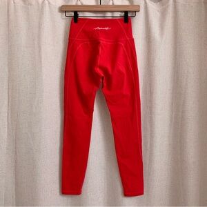 Alphalete No Front Seam Legging Tight Formula Red XS Like New